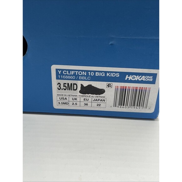 HOKA Y Clifton 10 Big Kids Youth 3.5 MD 116880 / BBLC New In Box - Picture 3 of 12